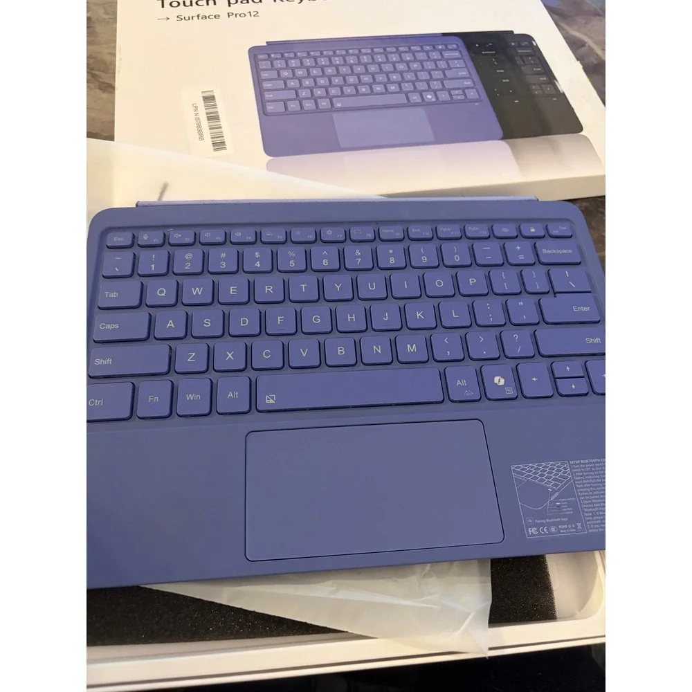 Purple Touchpad Keyboard for Surface Pro 12